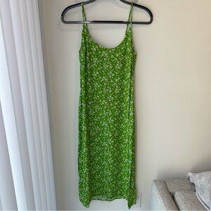 Reformation Green Floral Midi Dress Size 4